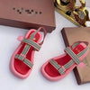 Stylish Women's Open-Toe Sandals in Vibrant Colors with Velcro Strap