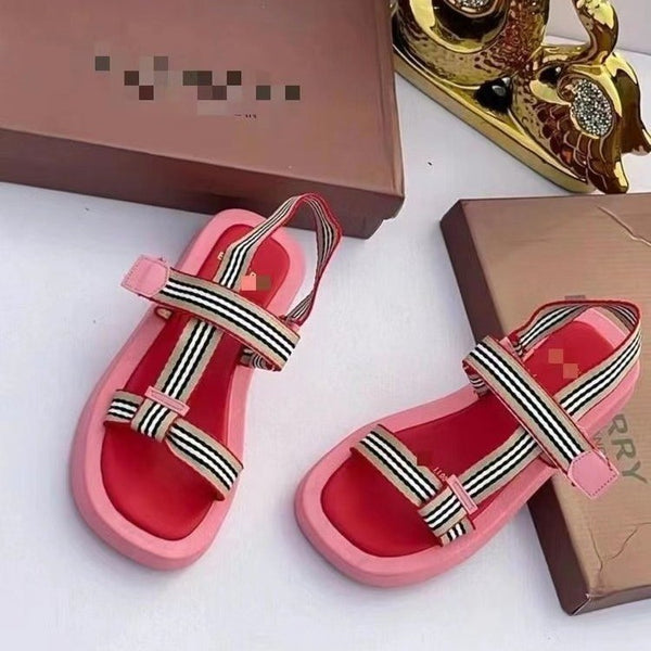 Stylish Women's Open-Toe Sandals in Vibrant Colors with Velcro Strap