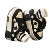 Hong Kong Style Lightweight Sneakers Milky White and Black - Comfortable, Durable, and Fashionable Footwear with Elevated Sole