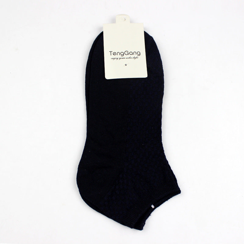 Bamboo Fiber Casual Men's Low Cut Short Four Seasons Socks