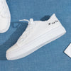 Women's White Canvas Shoes - Casual Spring Footwear