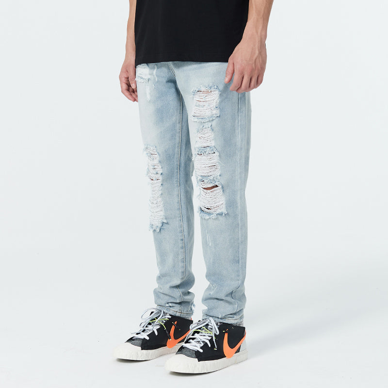 Men's Loose High Street Ripped Jeans