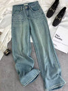 Women's Starry Diamond Rhinestone High Waist Jeans in Denim Blue - Trendy, Stylish Fashion for Women - S to 3XL Sizes - Cotton Denim Fabric