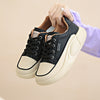 Women's White Leather Sneakers - Casual Breathable Style