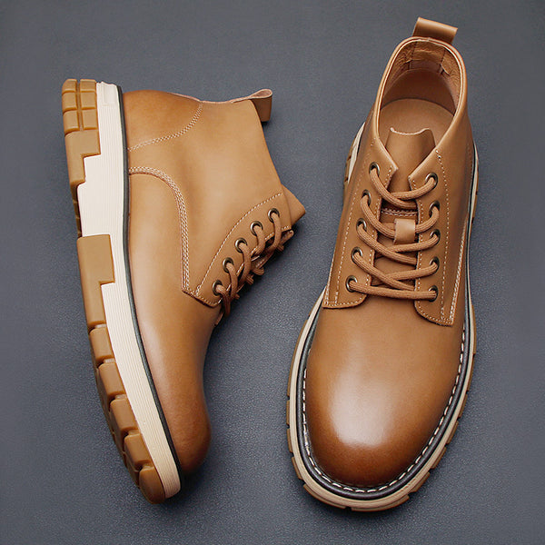 Stylish High Top British Style Martin Boots in Vibrant Yellow - Comfortable, Durable, and Fashionable Shoes