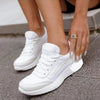 Women's Lace-Up Low-Top Sport Shoes in White, Black, Pink