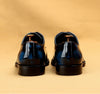 Elegant Patent Leather Men's Oxford Dress Shoes in Blue - High-Quality, Comfortable, Non-Slip, Breathable, Formal Men's Shoes
