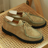 Indian Retro-Style Genuine Leather Suit Shoes in Black and Khaki for Men, Low Heel, Sizes 38-44
