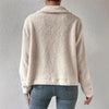 Chic White Velvet Lapel Woolen Coat - Japanese Korean Style, Polyester Fiber - S to XL Sizes - Casual Fashion Statement