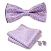 Elegant 3-Pc Floral Bow Tie Set for Men's Formal Wear