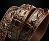 Men's Crocodile Leather Belt with Pin Buckle in Black & Brown - Durable, Stylish Accessory for Men's Fashion - 100-130cm Sizes - Classic & Versatile
