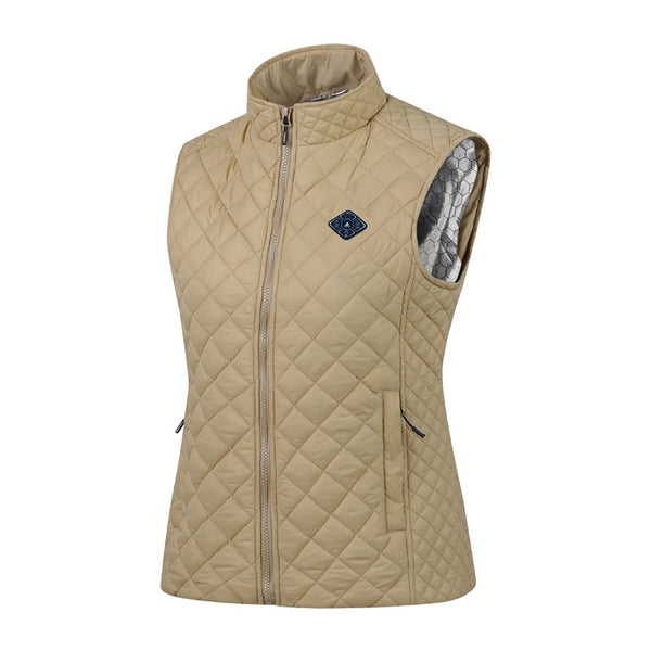 Heated Women's Vest with Smart Charging - Nylon Insulation for Style & Warmth