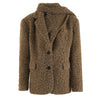 Elegant Woolen Women's Jacket with Detachable Scarf Collar, Maillard Design, Full Sleeve Coat - American and European Style Fashion Coat