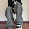 Men's Wide-Leg Mid Waist Cotton Blend Pants in Brown and Black - Comfortable, Stylish Trousers for Men - Available in Various Sizes