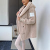 Casual Women's Plush Loose Hooded Coat in Various Colors & Sizes