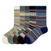 Vintage-Style Combed Cotton Women's Mid Tube Socks in Various Colors