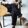 Classic Men's Corduroy Pants in Navy Blue and Khaki - American Casual Style