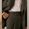 Italian Design Men's Double Pleated Casual Straight Trousers in Black - Versatile & Stylish Pants for Men