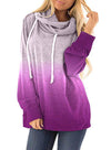 Chic Two-tone Women's Hoodies, Stylish & Comfortable Sweatshirt