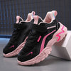 Waterproof Kids' Unisex Leather Casual Sneakers, Breathable and Lightweight Design - Pink or Black Pattern, Velcro Fastening.
