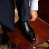 Elegant Gentleman's Cowhide Formal Dress Shoes in Black, Brown, or Dark Gray - Premium Quality, Square Toe Design for Formal & Business Attire