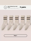 Breathable, Pure Cotton Sports Socks for Men, Mid-Calf, Plus Size