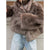 Chic Brown Plush Fur Coat - Casual & Warm Winter Style