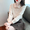Contemporary Women's 3D Print Shirt in Apricot with Chic Design