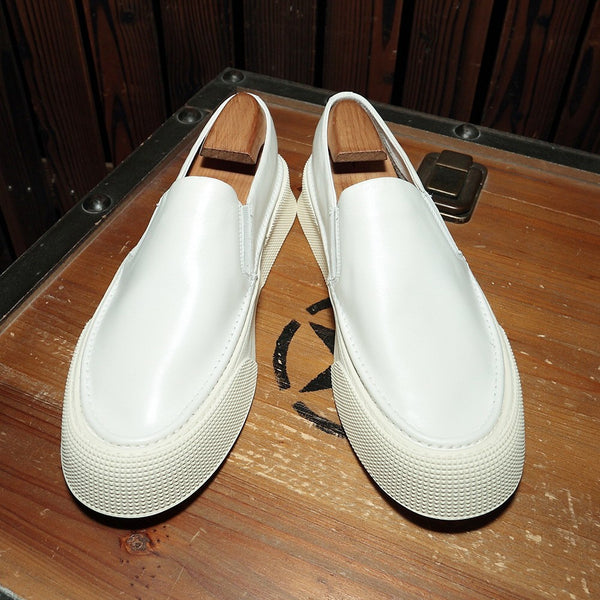 Men's Breathable Loafers in White & Black - Summer Comfort & Style