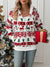 Festive Christmas Print Plush Cardigan in Classic White - Women's Holiday Outerwear - Regular Fit with Functional Pockets - Sizes S to XXL