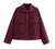 Chic Women's Retro Polo Collar Coat in Wine Red
