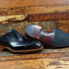 Stylish Black Genuine Leather Men's Shoes with Goodyear Construction