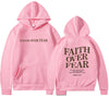 Inspirational "Faith Over Fear" Christian Unisex Hoodie