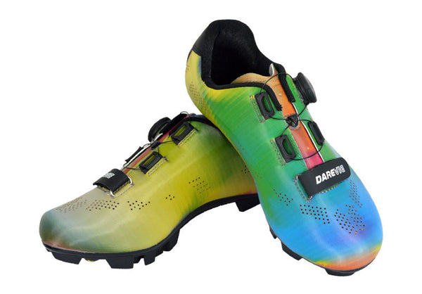 Vibrant Unisex Cycling Shoes - Breathable and Comfortable Multi-color Bike Shoes, Ideal for Urban and Trail Cycling (Pair)