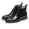 Men's Vintage Pointed Toe Leather Martin Boots, High Quality Chelsea Style in Black or Brown, Sizes 37-44, Men's Fashion Footwear