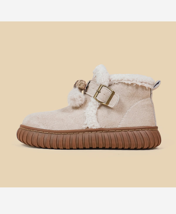Stylish Suede Snow Boots with Plush Insole for Women