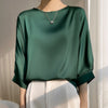 Chic Mulberry Silk Satin Cropped Top in Black - Women's Fashion Piece