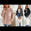 Women's Warm Fleece Coat - Elegant Autumn/Winter Style - Cashmere/Polyester Blend - Pink/Grey/Black/White - S to XXL Sizes