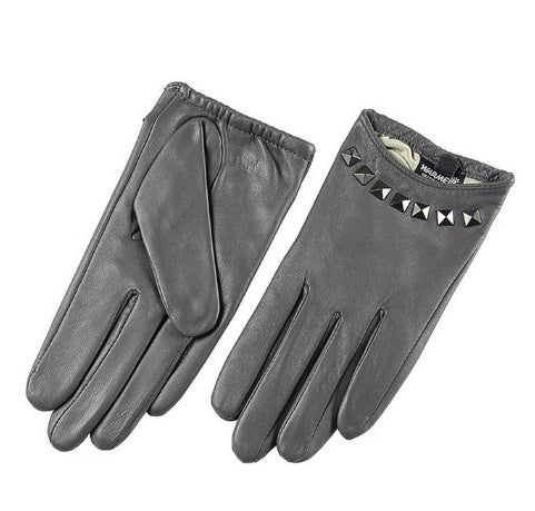 Premium Lambskin Leather Women's Gloves for Spring & Autumn - Luxury, Warm, Female-Friendly Fashion Accessory