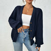 Chic Casual Knit Sweater Coat for Winter, Stylish Polyester Cardigan, All-match Comfy Fashion Wear