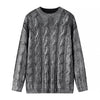 Chic Women's Silver Gray Loose Pullover Sweater - Winter Fashion Style