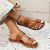 Plus-Size Slip-On Sandals in Various Colors - Faux Leather, Microfiber, Breathable Design - Women's Casual Footwear