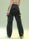 Detachable Leg Casual Pants in Dark Night Blue - Nylon Blend Straight Profile Fashion Wear for Men.