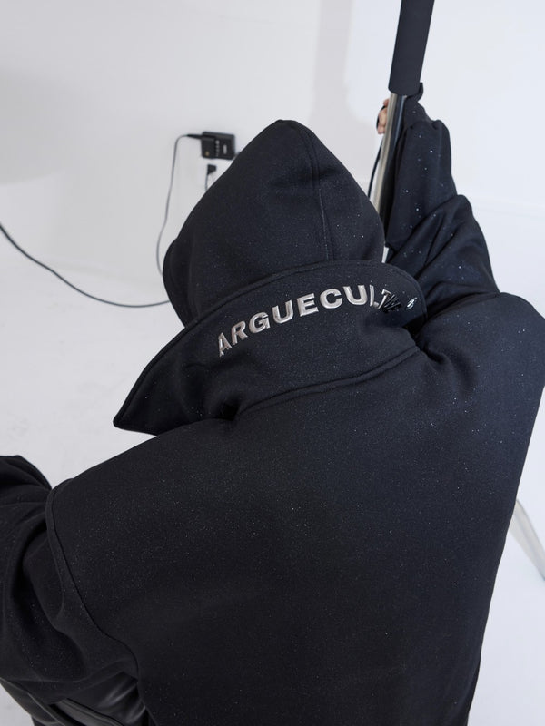 Premium Double-Layered Plush Hooded Sweatshirt in Black, Gray, and Red - Loose Fit Pullover. Stylish and cozy for streetwear or workouts.