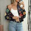 Festive 3D-Printed Women's Short Jacket - Colorful Holiday Outerwear