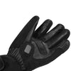 Heated Black Leather Motorcycle Gloves with 7.4V Battery - Winter Riding Gear - Unisex Cold-weather Cycling Gloves