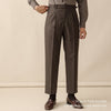Men's High Waist Linen Straight Suit Pants for Business Leisure Style in Spring and Summer. Non-Iron, Comfortable, and Stylish.