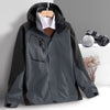 Lightweight Weather-Resistant Shell Jacket - Outdoor Cardigan Style - Waterproof Polyester - Large Sizes - All-Weather Gear