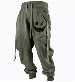 Stylish Plus-Size 3D Printed Men's Sweatpants - Polyester Fiber, Light Straight Leg - Casual, High-Quality Fashion - Pack of 1