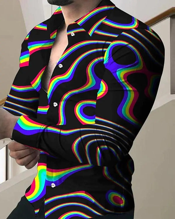 Silk dress shirt in classic black, perfect for formal occasions.